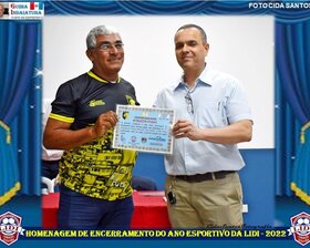 HOMENAGEM NO ENCERRAMENTO DO ANO ESPORTIVO DA LIDI - 2022