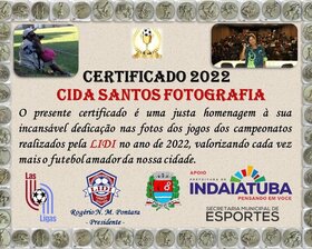 HOMENAGEM NO ENCERRAMENTO DO ANO ESPORTIVO DA LIDI - 2022