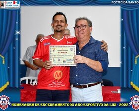 HOMENAGEM NO ENCERRAMENTO DO ANO ESPORTIVO DA LIDI - 2022