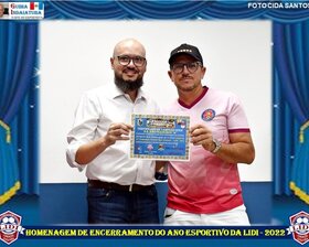 HOMENAGEM NO ENCERRAMENTO DO ANO ESPORTIVO DA LIDI - 2022